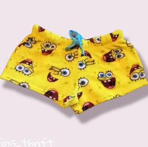 ! SOLD !Nickelodeon SpongeBob Fuzzy Lounge Shorts